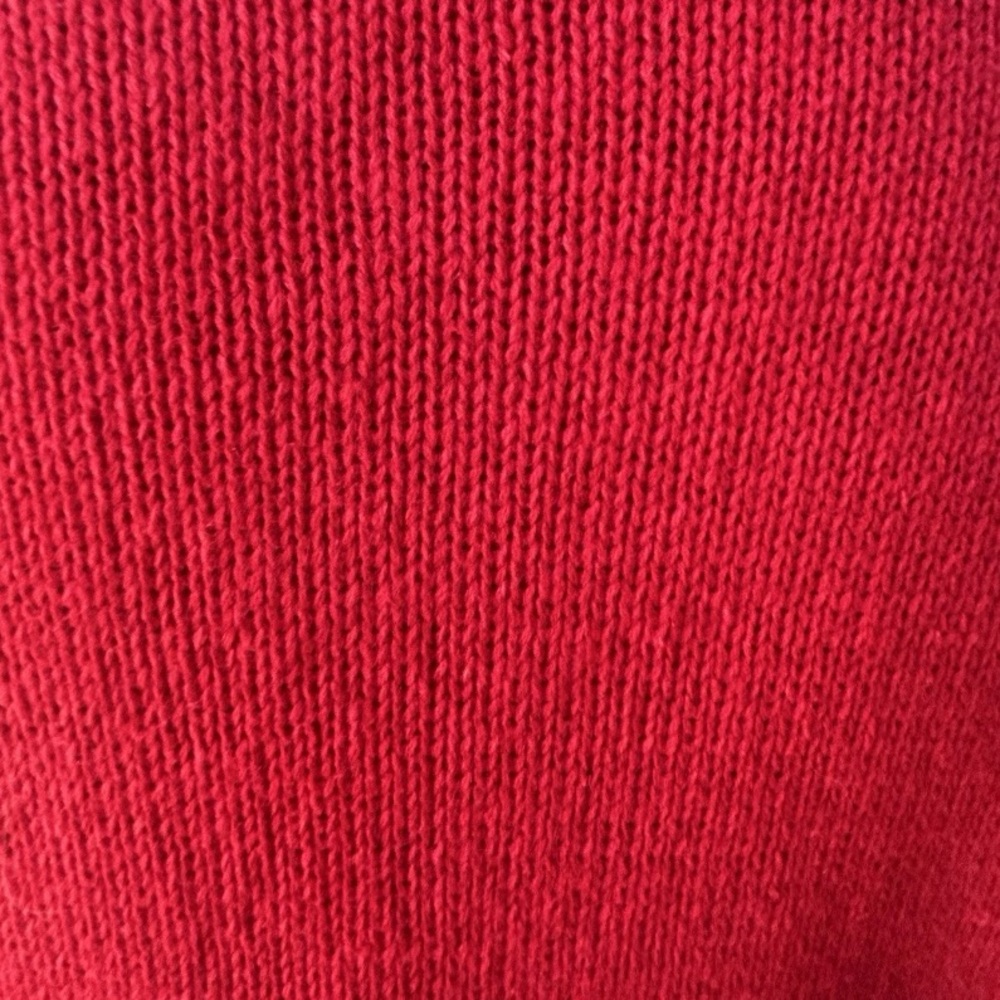 Vintage Carolina Colours Cardigan Sweater Small Red Embroidered Beaded Floral - Picture 11 of 12